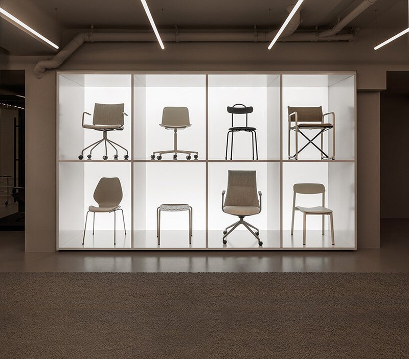 note design studio arranges lammhults design group's stockholm space as sequence of rooms