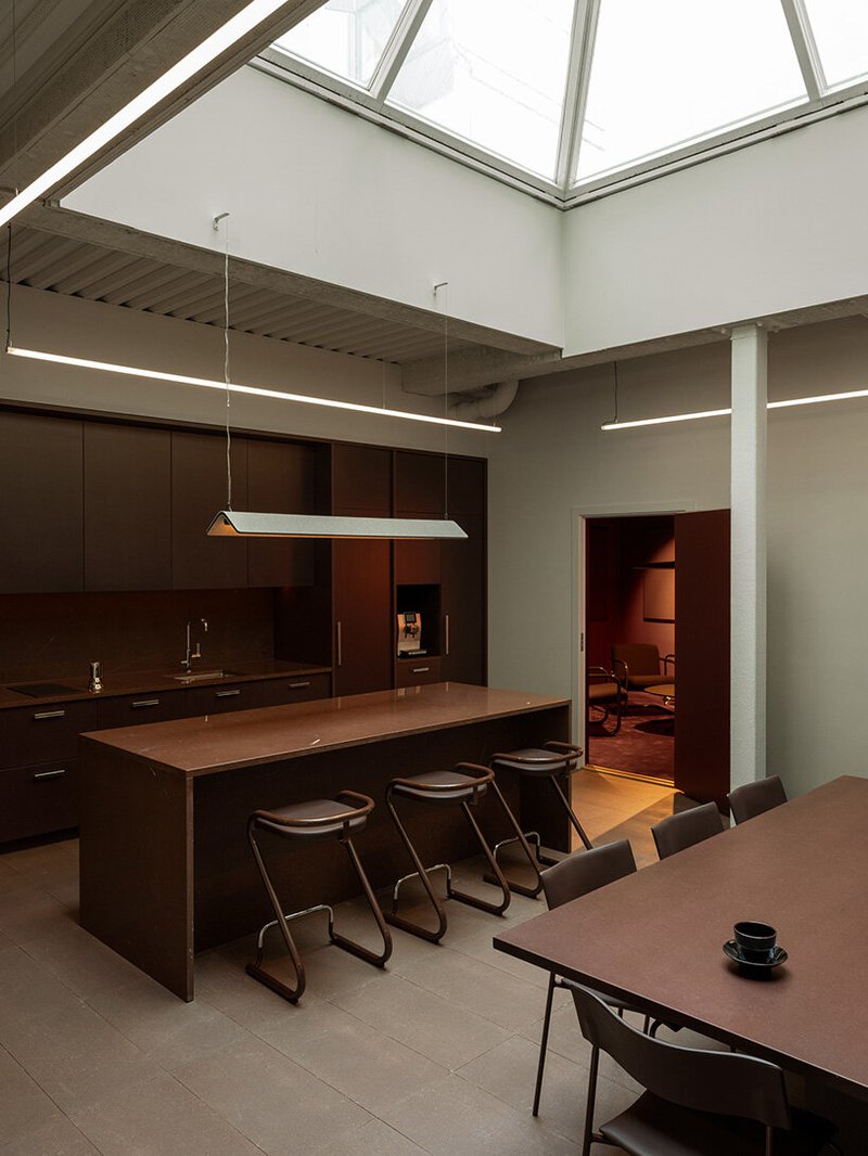 note design studio arranges lammhults design group's stockholm space as sequence of rooms